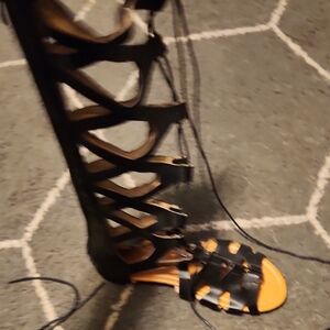 Black Gladiator Sandals
